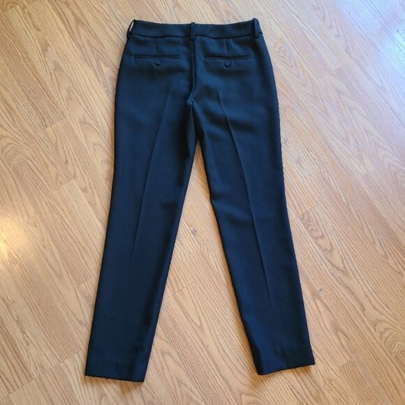 ZADIG & VOLTAIRE 100% WOOL TUXEDO STRIPE PRUNE BANDS TAPERED TROUSER PANT sz 34 - Picture 4 of 8